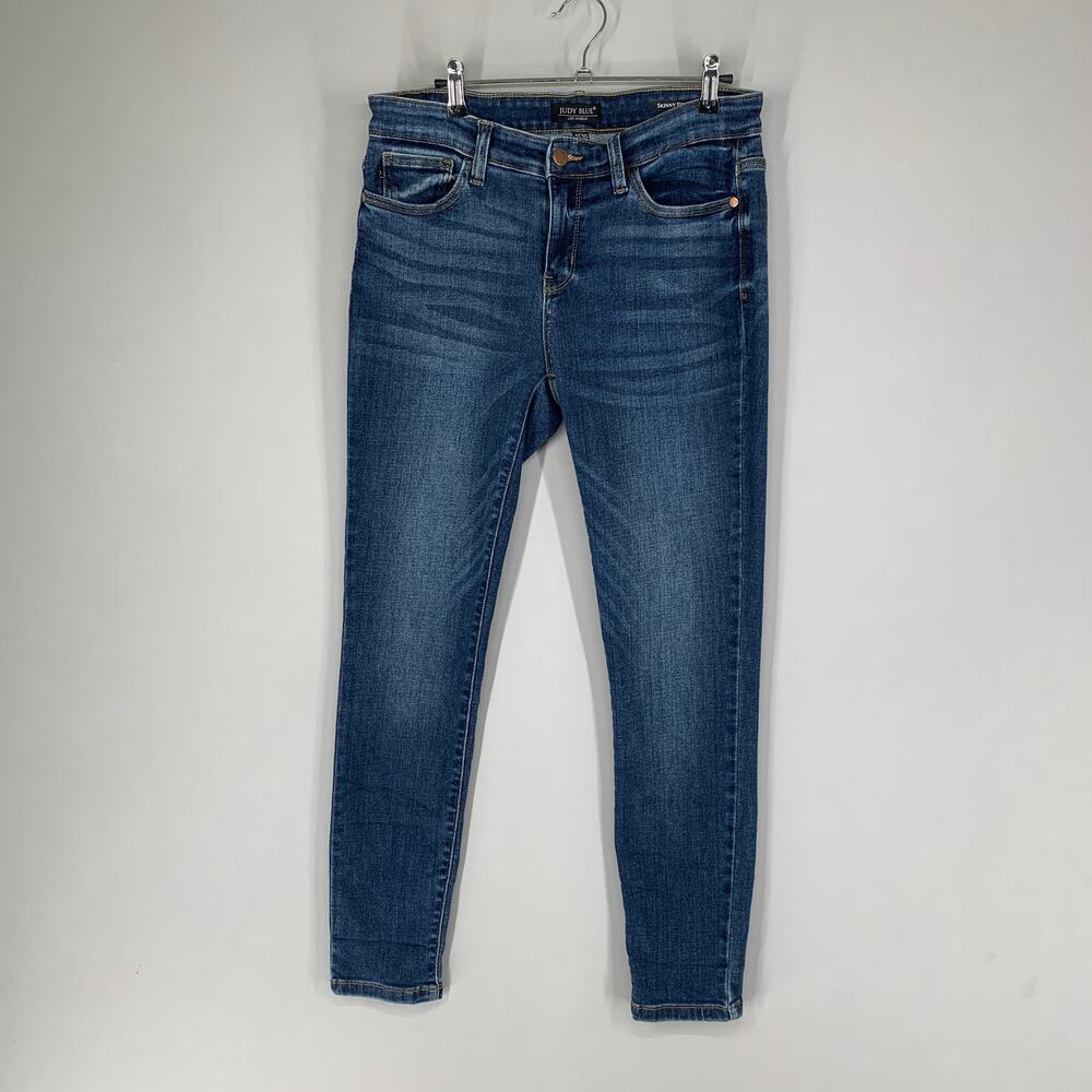 Judy Blue Women Jeans 11 / 30 Blue Denim Dark Wash Skinny Medium Rise 27.5 "